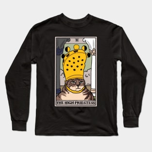 High Priestess Crocs Cat Meme Tarot Long Sleeve T-Shirt